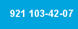 921 103-42-07 921 103-42-07